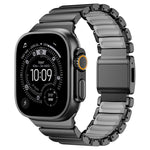Magnetic Buckle Single-Bead Silicone Stainless Steel Watch Band, For Apple Watch 46mm / 49mm / 45mm / 44mm