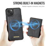 CaseMe Me80 Series Detachable Wallet Magnetic RFID Vegan Leather Phone Case, For iPhone 13, For iPhone 12 / 12 Pro, For iPhone 12 Pro Max, For iPhone 11 Pro Max, For iPhone 11, For iPhone 11 Pro