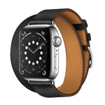 For Apple Watch 3 / 2 / 1 Generation 42mm Universal Leather Double-Loop Strap