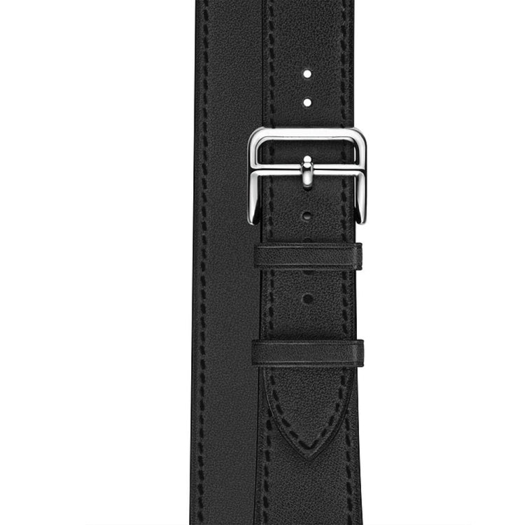 For Apple Watch 3 / 2 / 1 Generation 38mm Universal Leather Double-loop Strap