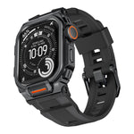Vibrant Zinc Alloy Cover Integrated Silicone Watch Band, For Apple Watch Series 11 / 10 46mm