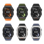Vibrant Zinc Alloy Cover Integrated Silicone Watch Band, For Apple Watch Series 11 / 10 46mm