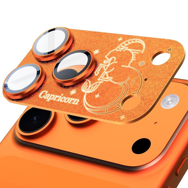 For iPhone 17 Pro Max Twelve Constellations Armor Integrated Full-Coverage Frosted Metal Camera Lens Film, Aries, Virgo, Taurus, Cancer, Capricorn, Sagittarius, Leo, Pisces, Gemini, Aquarius, Libra, Scorpio