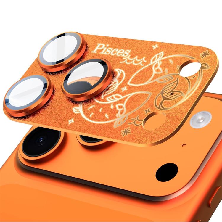 For iPhone 17 Pro Max Twelve Constellations Armor Integrated Full-Coverage Frosted Metal Camera Lens Film, Aries, Virgo, Taurus, Cancer, Capricorn, Sagittarius, Leo, Pisces, Gemini, Aquarius, Libra, Scorpio