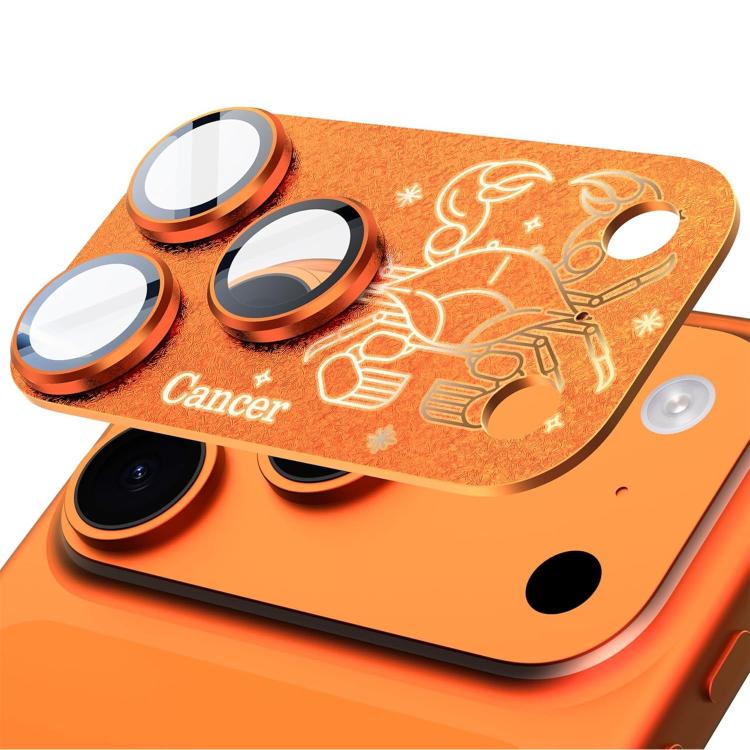 For iPhone 17 Pro Twelve Constellations Armor Integrated Full-Coverage Frosted Metal Camera Lens Film, Scorpio, Libra, Aquarius, Gemini, Pisces, Leo, Sagittarius, Capricorn, Cancer, Taurus, Virgo, Aries