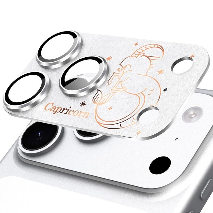 For iPhone 17 Pro Twelve Constellations Armor Integrated Full-Coverage Frosted Metal Camera Lens Film, Scorpio, Libra, Aquarius, Gemini, Pisces, Leo, Sagittarius, Capricorn, Cancer, Taurus, Virgo, Aries