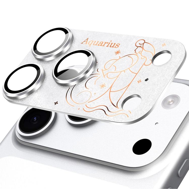 For iPhone 17 Pro Twelve Constellations Armor Integrated Full-Coverage Frosted Metal Camera Lens Film, Scorpio, Libra, Aquarius, Gemini, Pisces, Leo, Sagittarius, Capricorn, Cancer, Taurus, Virgo, Aries