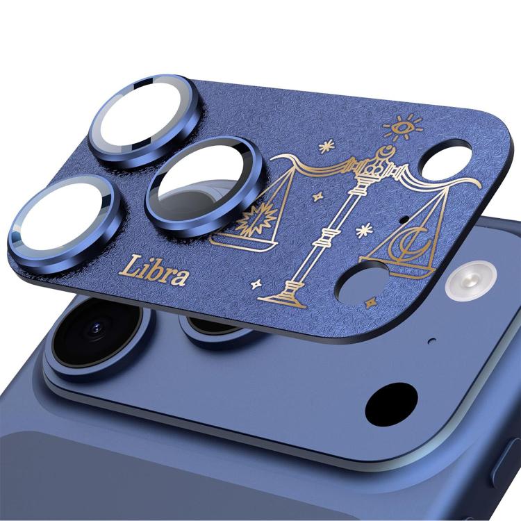 For iPhone 17 Pro Twelve Constellations Armor Integrated Full-Coverage Frosted Metal Camera Lens Film, Scorpio, Libra, Aquarius, Gemini, Pisces, Leo, Sagittarius, Capricorn, Cancer, Taurus, Virgo, Aries