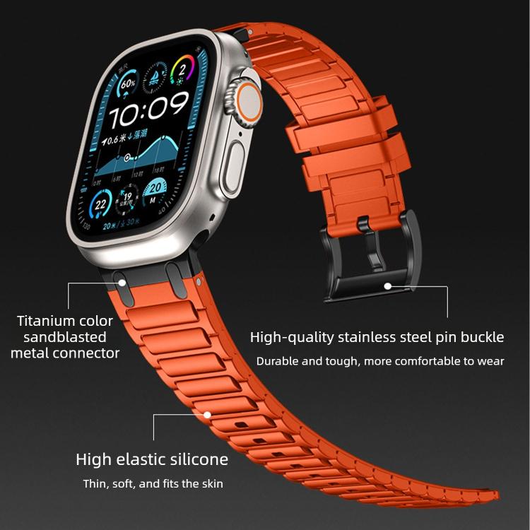 Reinforced I-Shape Texture Silicone Watch Band, For Apple Watch 49mm / 46mm / 45mm / 44mm, For Apple Watch 42mm / 41mm / 40mm / 38mm