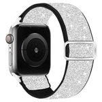 Glitter Elastic Nylon Watch Band, For Apple Watch 49mm / 46mm / 45mm / 44mm, For Apple Watch 42mm / 41mm / 40mm / 38mm