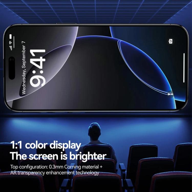 3pcs Easy Install Box Dust-Free 3D Curved Edge Privacy Electroplated Explosion-Proof Tempered Glass Film, For iPhone 17 Pro Max, For iPhone 17 Pro, For iPhone 17, For iPhone Air, For iPhone 16 Pro Max, For iPhone 16 Pro, For iPhone 16