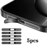 5 قطع غطاء غبار معدني مدمج عالي الكثافة لمكبر الصوت، لهواتف iPhone 17 Pro Max، وiPhone 17 Pro