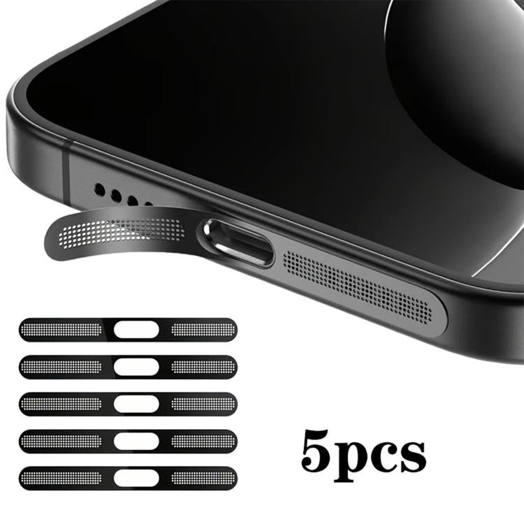 5 قطع غطاء غبار معدني مدمج عالي الكثافة لمكبر الصوت، لهواتف iPhone 17 Pro Max، وiPhone 17 Pro