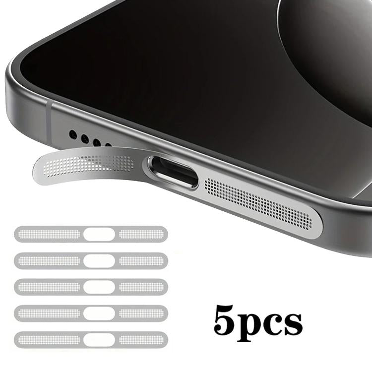 5 قطع غطاء غبار معدني مدمج عالي الكثافة لمكبر الصوت، لهواتف iPhone 17 Pro Max، وiPhone 17 Pro