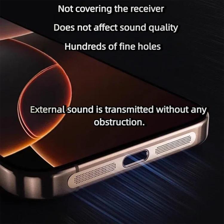 5 قطع غطاء غبار معدني مدمج عالي الكثافة لمكبر الصوت، لهواتف iPhone 17 Pro Max، وiPhone 17 Pro
