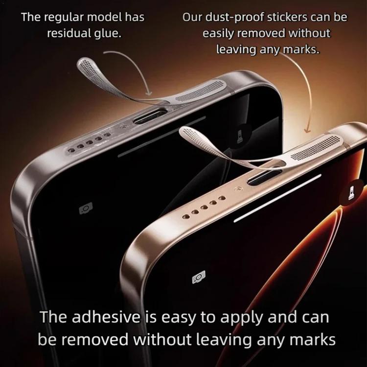 5 قطع غطاء غبار معدني مدمج عالي الكثافة لمكبر الصوت، لهواتف iPhone 17 Pro Max، وiPhone 17 Pro