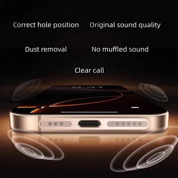 5 قطع غطاء غبار معدني مدمج عالي الكثافة لمكبر الصوت، لهواتف iPhone 17 Pro Max، وiPhone 17 Pro