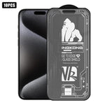 10pcs 3D Large Arc Edge Electroplated Explosion-Proof Scratch-Resistant Full-Screen Frosted HD Tempered Glass Film, For iPhone 17 Pro Max, For iPhone 17 Pro, For iPhone 17, For iPhone Air, For iPhone 16 Pro Max, For iPhone 16 Pro, For iPhone 16
