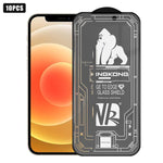 10pcs 3D Large Arc Edge Electroplated Explosion-Proof Scratch-Resistant Full-Screen Frosted HD Tempered Glass Film, For iPhone 17 Pro Max, For iPhone 17 Pro, For iPhone 17, For iPhone Air, For iPhone 16 Pro Max, For iPhone 16 Pro, For iPhone 16