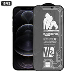 10pcs 3D Large Arc Edge Electroplated Explosion-Proof Scratch-Resistant Full-Screen Frosted HD Tempered Glass Film, For iPhone 17 Pro Max, For iPhone 17 Pro, For iPhone 17, For iPhone Air, For iPhone 16 Pro Max, For iPhone 16 Pro, For iPhone 16