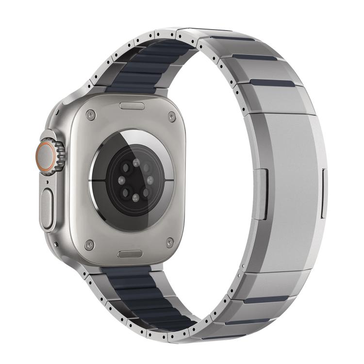 Curved Two-Tone Side-Release Stainless Steel Watch Band, For Apple Watch 49mm / 46mm / 45mm / 44mm, For Apple Watch 42mm / 41mm / 40mm / 38mm