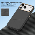 Mocome Kevlar Carbon Fiber Texture Magnetic Shockproof Phone Case, For iPhone 17 Pro Max