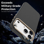 Mocome Kevlar Carbon Fiber Texture Magnetic Shockproof Phone Case, For iPhone 17 Pro Max