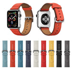 Classic Button Leather Wrist Strap Watch Band for Apple Watch Series 3 & 2 & 1 42mm