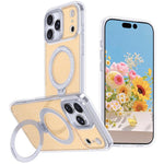 غطاء هاتف بمثبت مغناطيسي لامع بنجوم، لهواتف iPhone 17 Pro Max، iPhone 17 Pro، iPhone 17