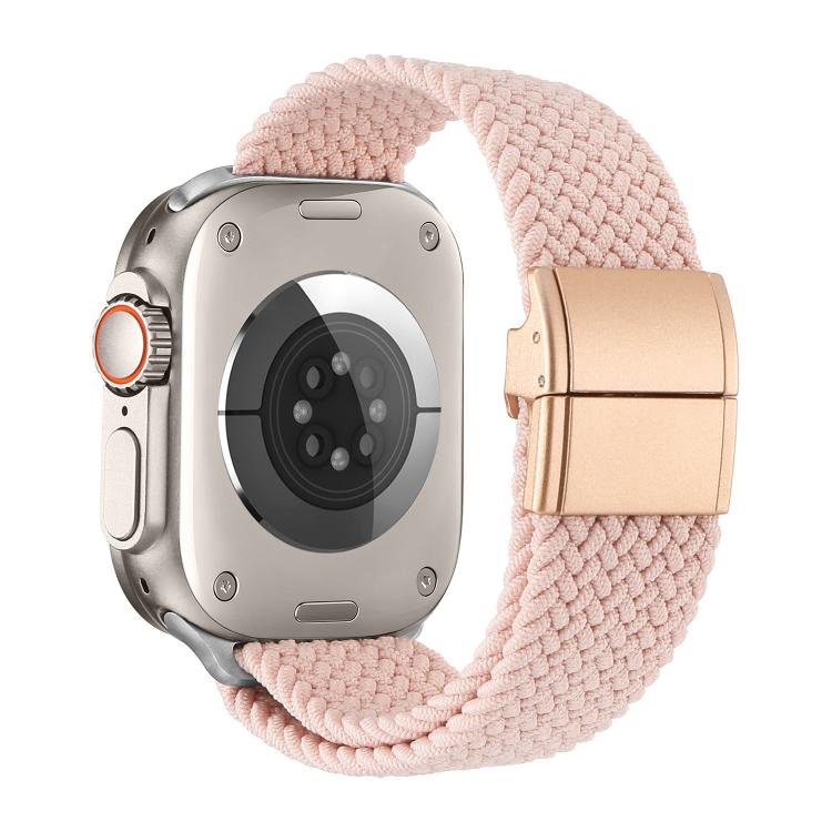 Metal Buckle Magnetic Clasp Nylon Woven Watch Band, For Apple Watch 49mm / 46mm / 45mm / 44mm, For Apple Watch 42mm / 41mm / 40mm / 38mm