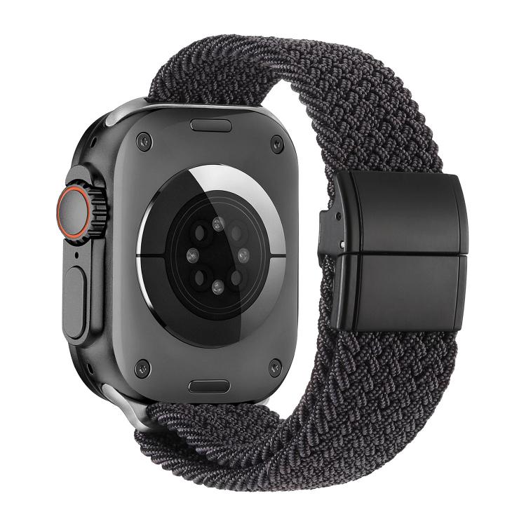 Metal Buckle Magnetic Clasp Nylon Woven Watch Band, For Apple Watch 49mm / 46mm / 45mm / 44mm, For Apple Watch 42mm / 41mm / 40mm / 38mm