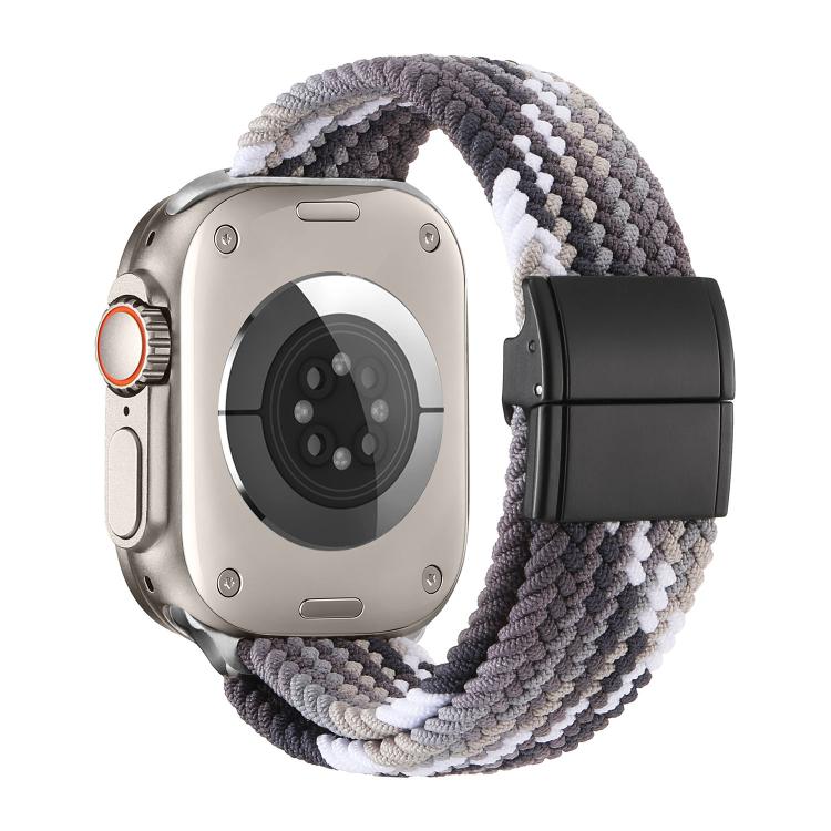 Metal Buckle Magnetic Clasp Nylon Woven Watch Band, For Apple Watch 49mm / 46mm / 45mm / 44mm, For Apple Watch 42mm / 41mm / 40mm / 38mm