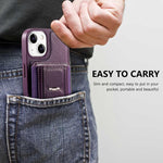 CaseNeo Fold Holder Retro Elastic Card Bag Magnetic Back Phone Case, For iPhone 15, For iPhone 14 / 13, For iPhone 14 Pro, For iPhone 14 Pro Max, For iPhone 13 Pro Max, For iPhone 13 Pro