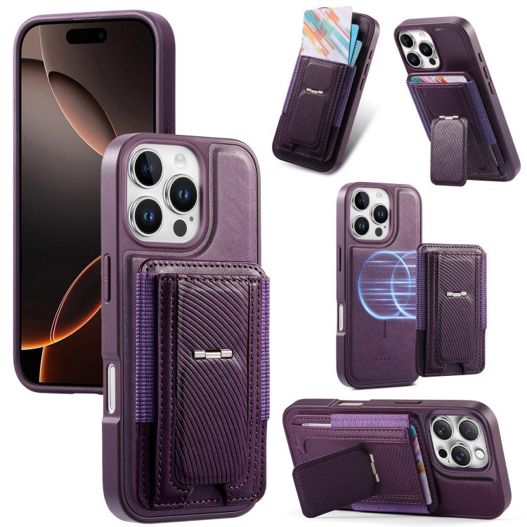 CaseNeo Fold Holder Retro Elastic Card Bag Magnetic Back Phone Case, For iPhone 15, For iPhone 14 / 13, For iPhone 14 Pro, For iPhone 14 Pro Max, For iPhone 13 Pro Max, For iPhone 13 Pro