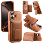 CaseNeo Retro Hinge Folding Wallet Magnetic Back Phone Case, For iPhone 17e / 16e, For iPhone 17 Pro Max, For iPhone 17 Pro, For iPhone 17, For iPhone Air, For iPhone 16 Pro Max, For iPhone 16 Pro, For iPhone 16 Plus, For iPhone 16, For iPhone 15 Pro M...