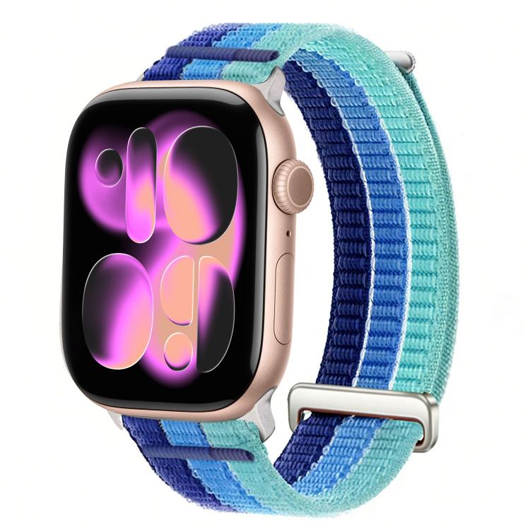Double-Link Cloud-Feel Breathable Nylon Loop Metal Head Watch Band, For Apple Watch 46mm / 49mm / 45mm / 44mm, For Apple Watch 42mm / 41mm / 40mm / 38mm
