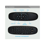 C120 2.4G Mini Keyboard Wireless Remote Mouse with 3-Gyro & 3-Gravity Sensor for PC / HTPC / IPTV / Smart TV and Android TV Box etc