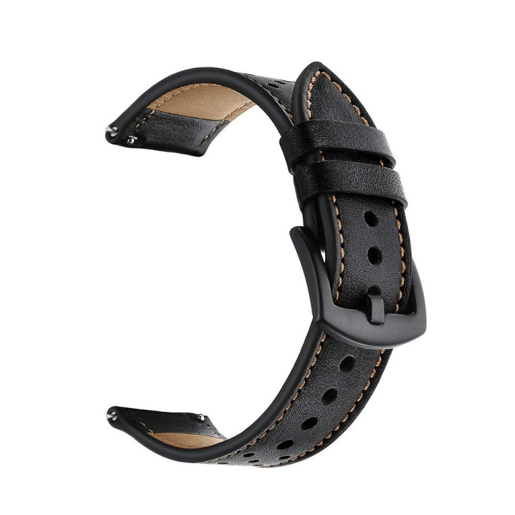 For Apply Samsung Galaxy Watch Active 22mm Leather Eyelet Sport Strap