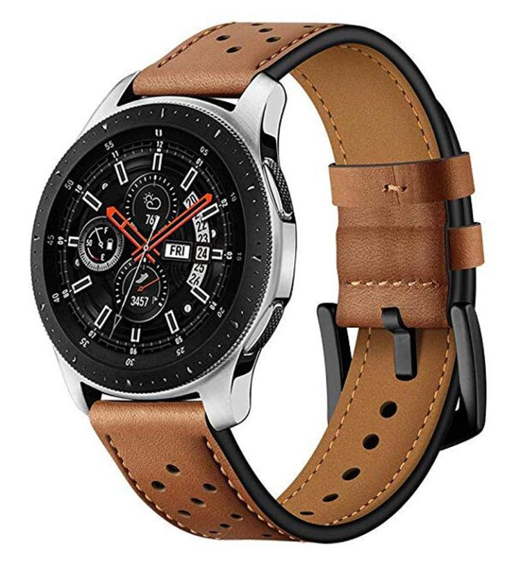 For Apply Samsung Galaxy Watch Active 22mm Leather Eyelet Sport Strap