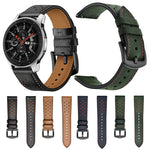 For Apply Samsung Galaxy Watch Active 22mm Leather Eyelet Sport Strap
