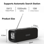T9 Wireless Bluetooth 4.2 Speaker 10W Portable Sound Box FM Digital Radio 3D Surround Stereo, Support Handsfree & TF & AUX