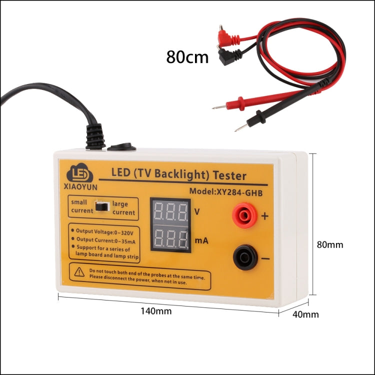 جهاز اختبار LED XY284 بجهد 0-320 فولت لاختبار إضاءة خلفية تلفاز LED وأشرطة LED متعددة الاستخدامات