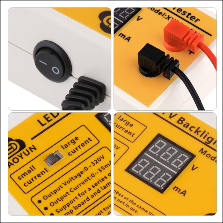 جهاز اختبار LED XY284 بجهد 0-320 فولت لاختبار إضاءة خلفية تلفاز LED وأشرطة LED متعددة الاستخدامات
