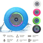 BTS-08 Wireless Bluetooth Speaker Waterproof Led FM Radio Subwoofer Bluetooth Column TF Card Suction Cup Mini Shower Speaker