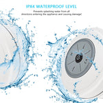 BTS-08 Wireless Bluetooth Speaker Waterproof Led FM Radio Subwoofer Bluetooth Column TF Card Suction Cup Mini Shower Speaker