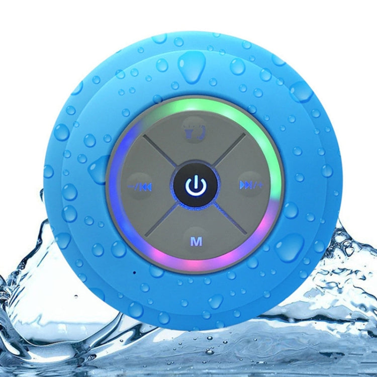 BTS-08 Wireless Bluetooth Speaker Waterproof Led FM Radio Subwoofer Bluetooth Column TF Card Suction Cup Mini Shower Speaker