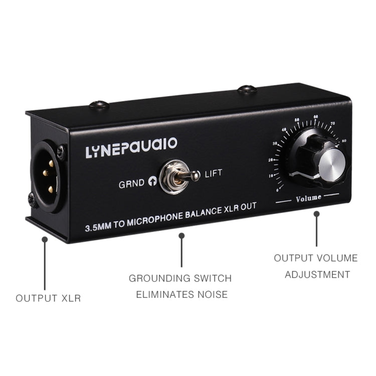 B012 Professional Stereo Signal Converted to Microphone Balanced Signal Output