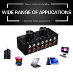 B016 6 Input 1 Output Audio Signal Source Selection Switcher, Output Volume Adjustment Control RCA Port, 6 Input 1 Output