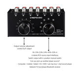 B016 6 Input 1 Output Audio Signal Source Selection Switcher, Output Volume Adjustment Control RCA Port, 6 Input 1 Output