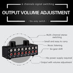 B026 6 Input 2 Output Or 2 Input 6 Output Audio Signal Source Selection Switcher RCA Port